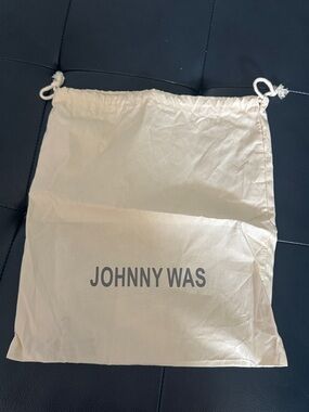 Johnny Was Cream Drawstring Logo Dust Sack